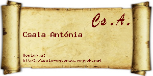 Csala Antónia névjegykártya